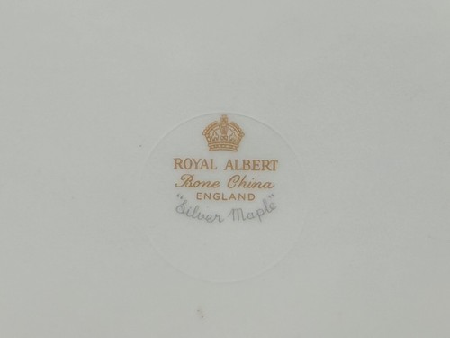 Royal Albert Silver Maple Dinner Plates (Set of 6) Bone China England - Picture 5 of 5