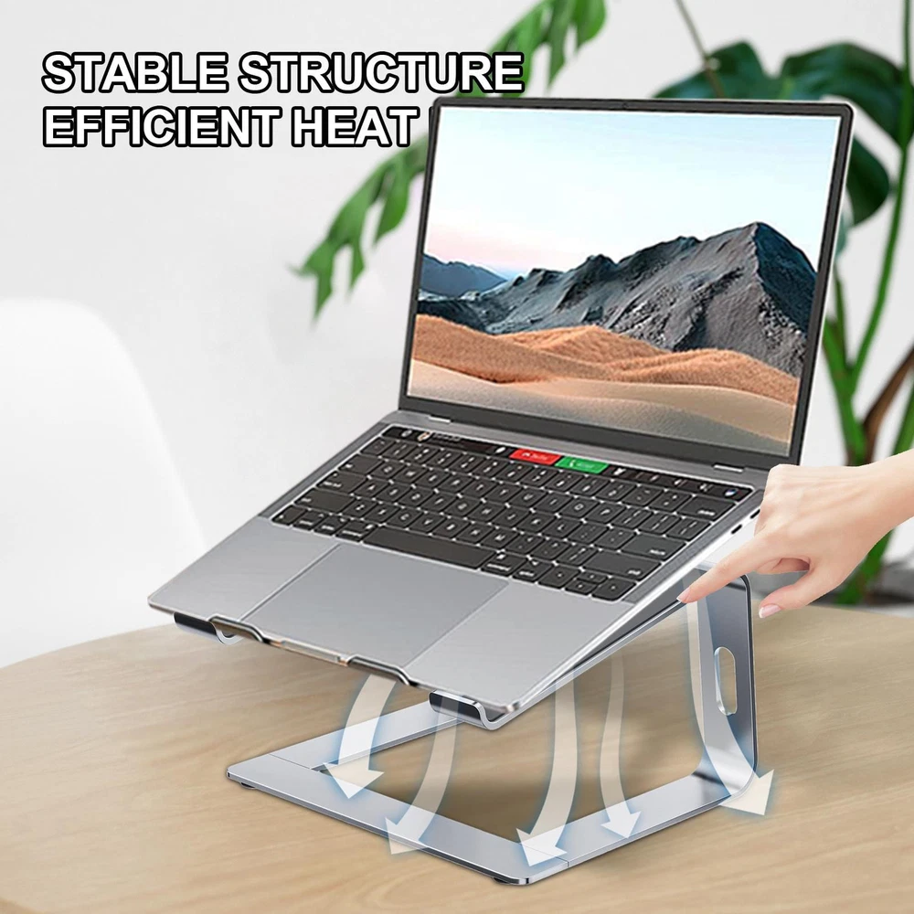 Laptop Stand for Desk, Metal Computer Riser, Heavy Stable PC Holder, Ergonomic