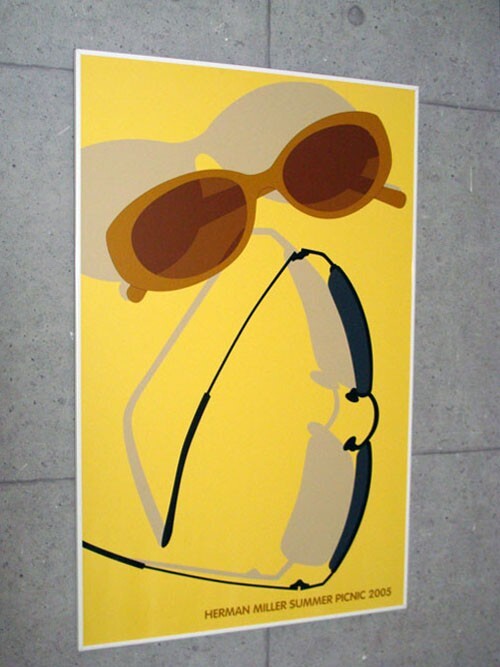 Herman Miller Poster Kathy Stanton Summer Picnic 2005 Sunglasses