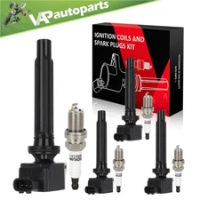 4 For 2007-2009 Suzuki SX4 2.0L L4 Ignition Coils & Spark Plugs UF562