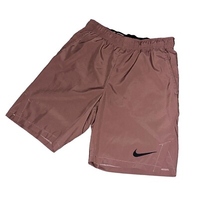 brown nike woven shorts