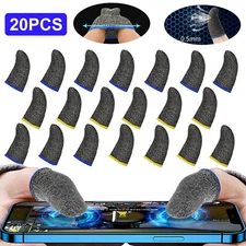 20pcs Gaming Finger Sleeve Touch Screen Mobile Game Controller Sweatproof Gloves