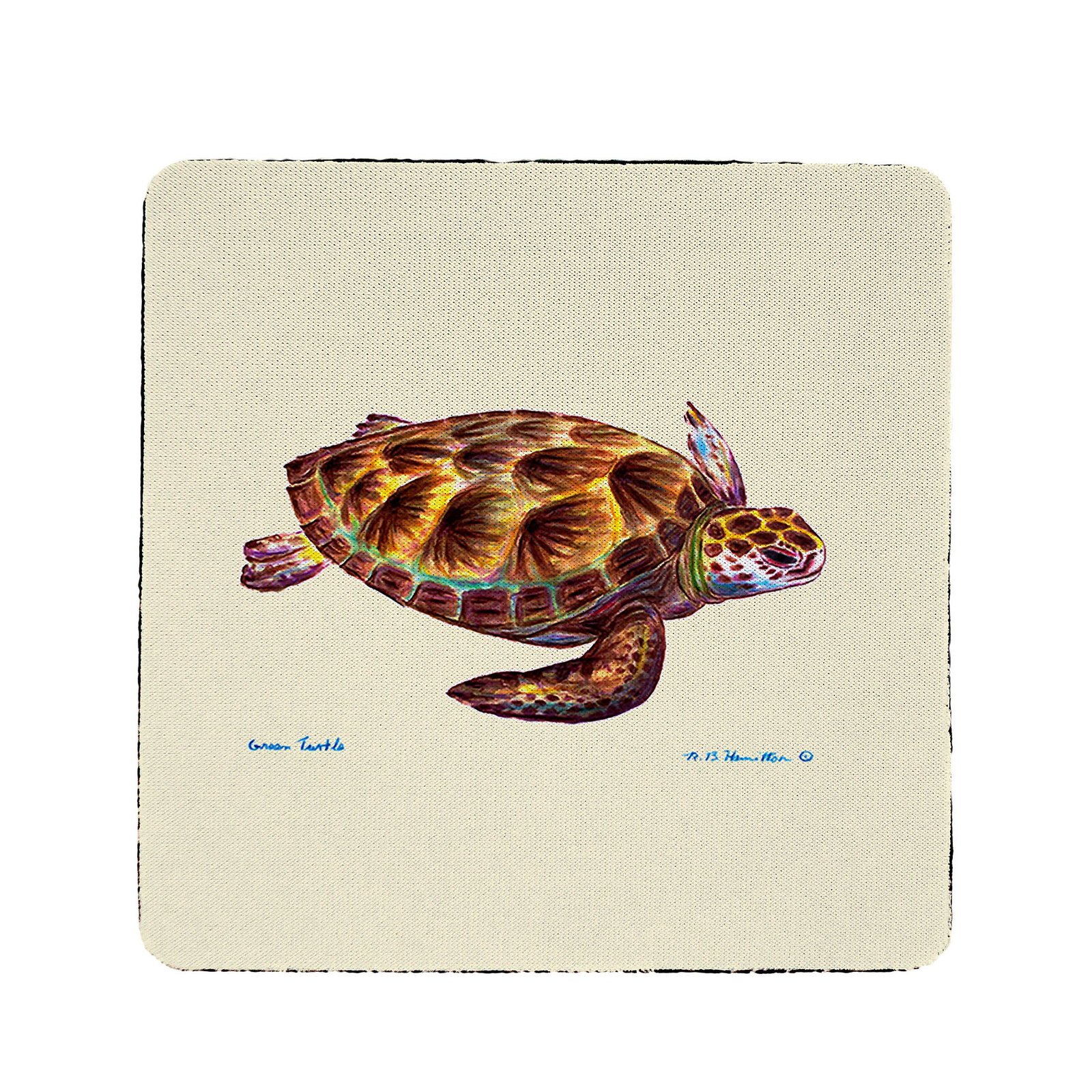 Betsy Drake Sea Turtle Neoprene Coaster Set of 4