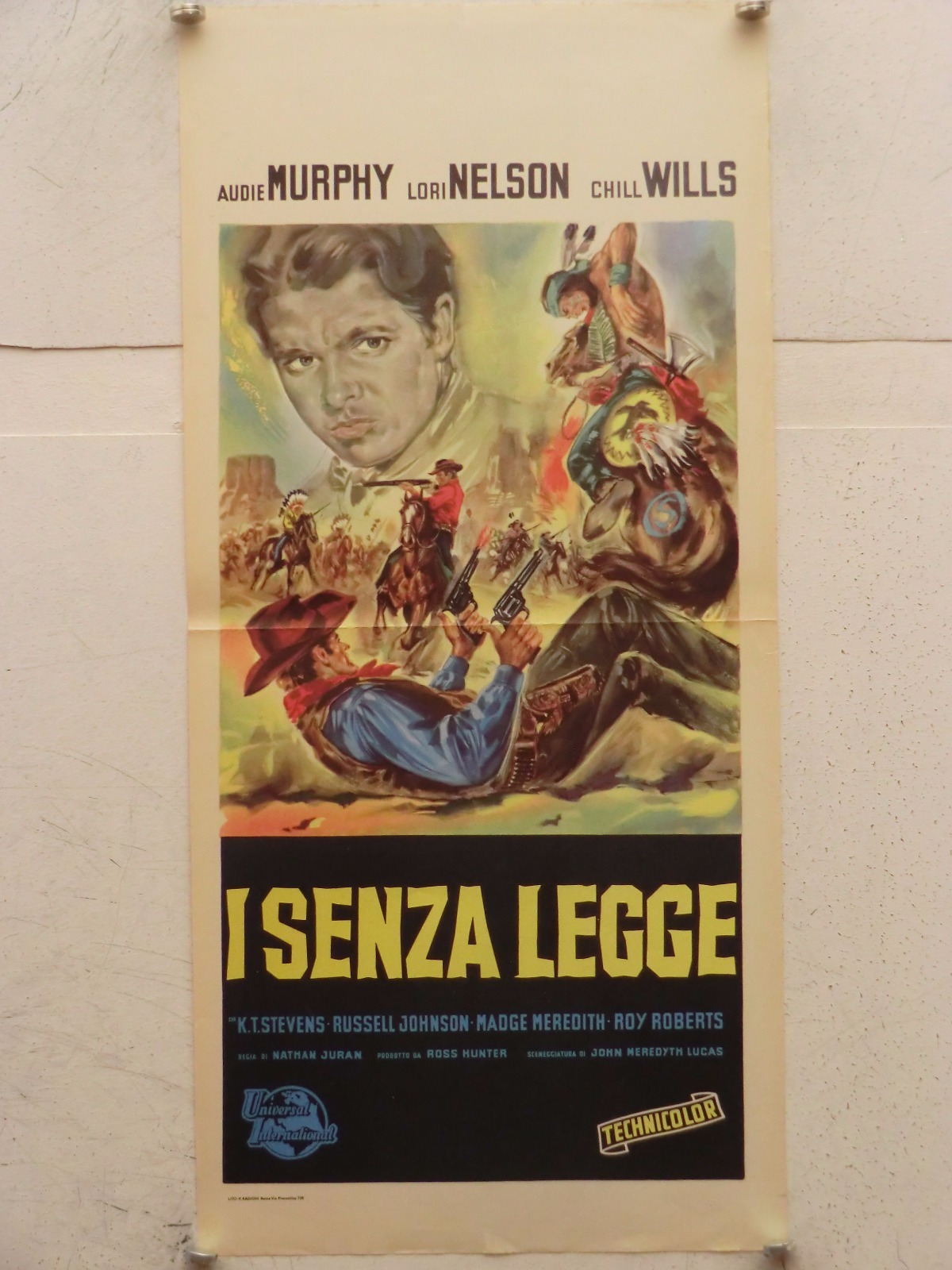 Locandina originale film I senza legge (1953) - Regia di Nathan Juran