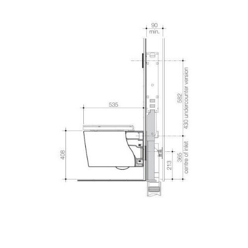 Caroma Liano Wall Hung Invisi II Toilet Suite 766700W WELS 4 Star - Picture 2 of 2