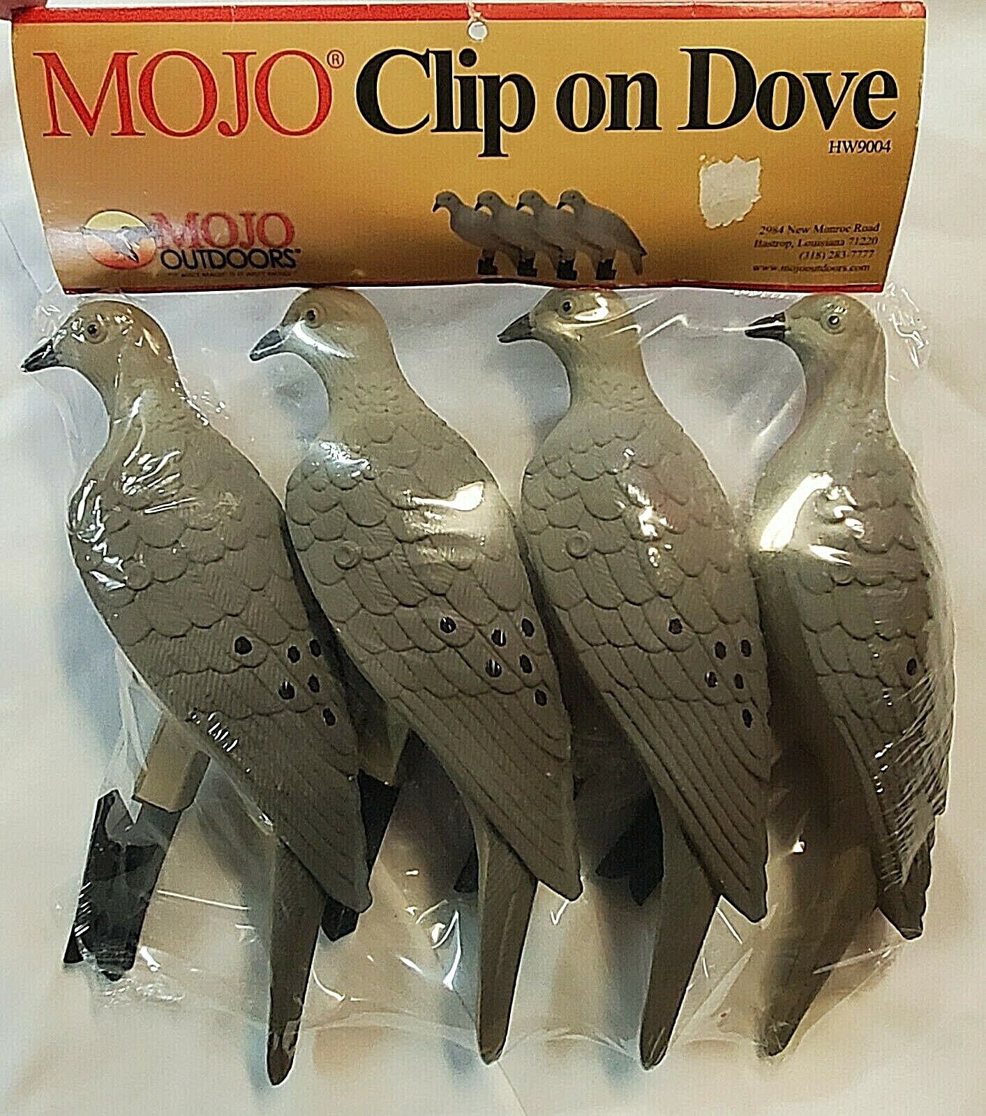 SET OF 4 MOJO CLIP ON DOVE DECOY MOJO OUTDOORS HW9004 NEW IN PACKAGING