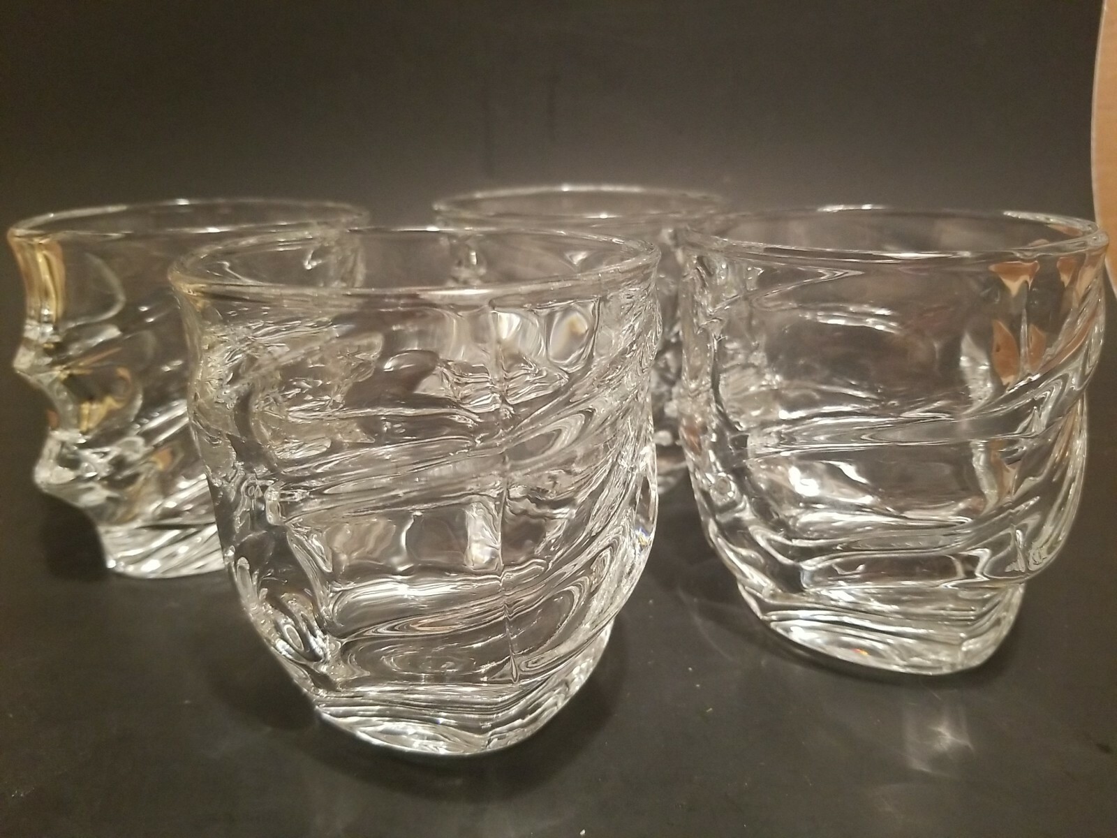 KANARS Whiskey Glasses Set of 4 Crystal 11 Oz Cocktail Tumbler Cups Whisky Glass-image