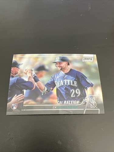 Cal Raleigh 2022 Stadium Club Chrome RC Rookie Card #255 Seattle ...