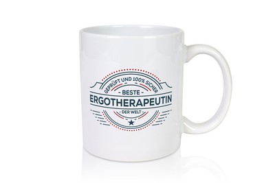 Geprüft und sicher: Ergotherapeutin | Ergotherapie - Tasse Weiß