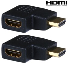 2 Pcs HDMI Port Saver 270 Degree Left Angle M/F HDMI Port Male to Female HDMI