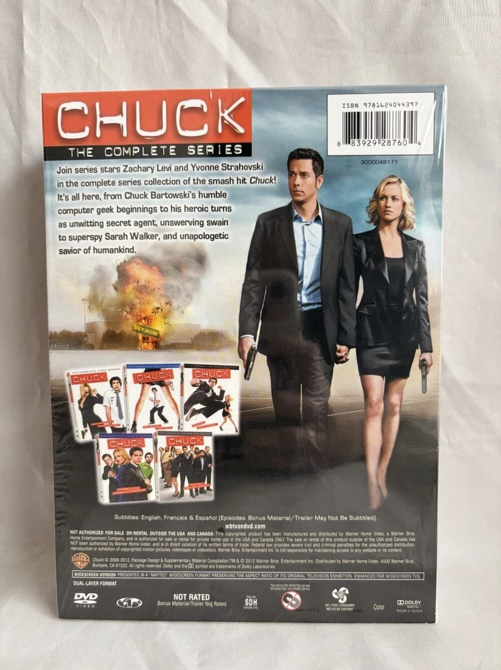 CHUCK The COMPLETE Series DVD TV Seasons 1-5 SEALED Box Set Zachary Levi - Image 2 of 2