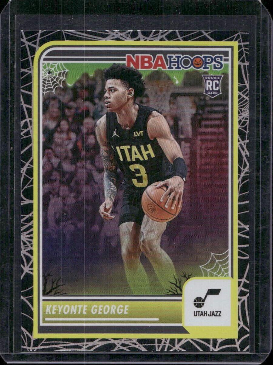 2023-24 NBA Haunted Hoops Keyonte George #98 Spider Web Foil RC Utah Jazz