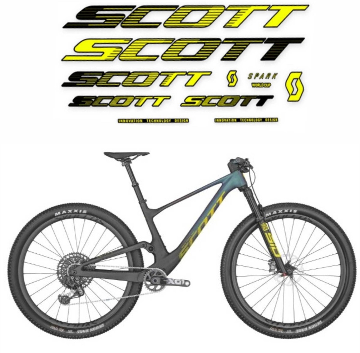 Sticker Kit Frame Scott Spark RC World Cup 2022
