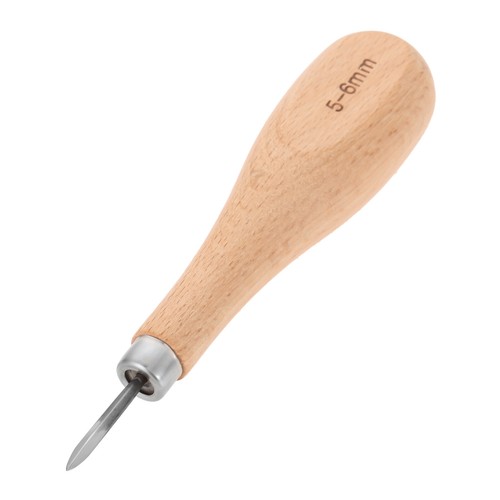 Leather Craft Wood Diamond Rhombus Awl DIY Sewing Awl Leathercraft Punch Tool - Picture 9 of 10