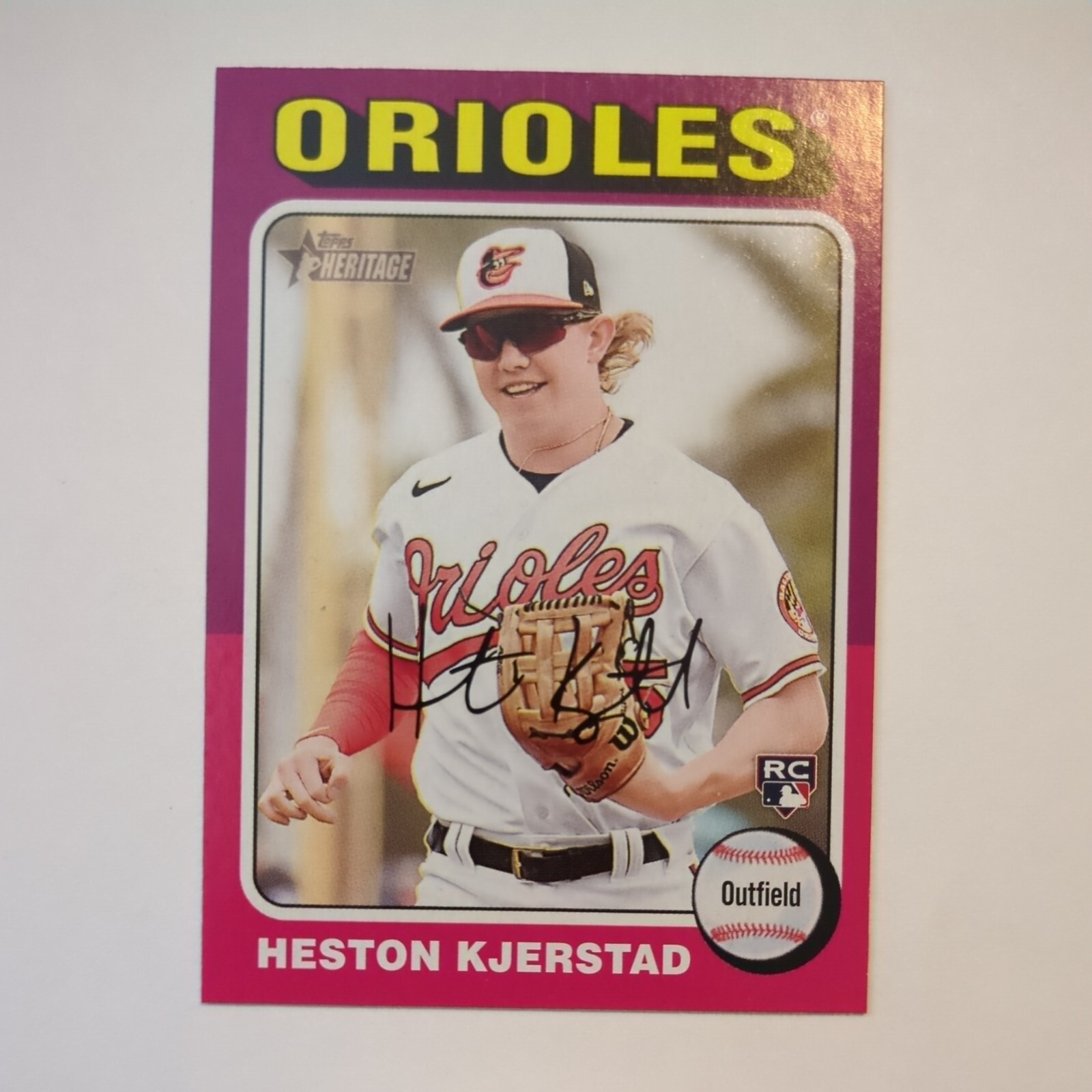 2024 Topps Heritage #327 Heston Kjerstad RC Baltimore Orioles NM+