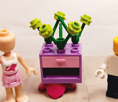 New LEGO Fairy Nightstand Flowers Set Plant Furniture Purple Pink