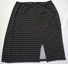 I  N  C International Concepts Skirt Sz. Sm. Rayon/Spandex Black Geometric Design