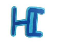 Hi Cardstock Words with Backgrounds Die Cuts Scrapbook Card Making 6 Pieces