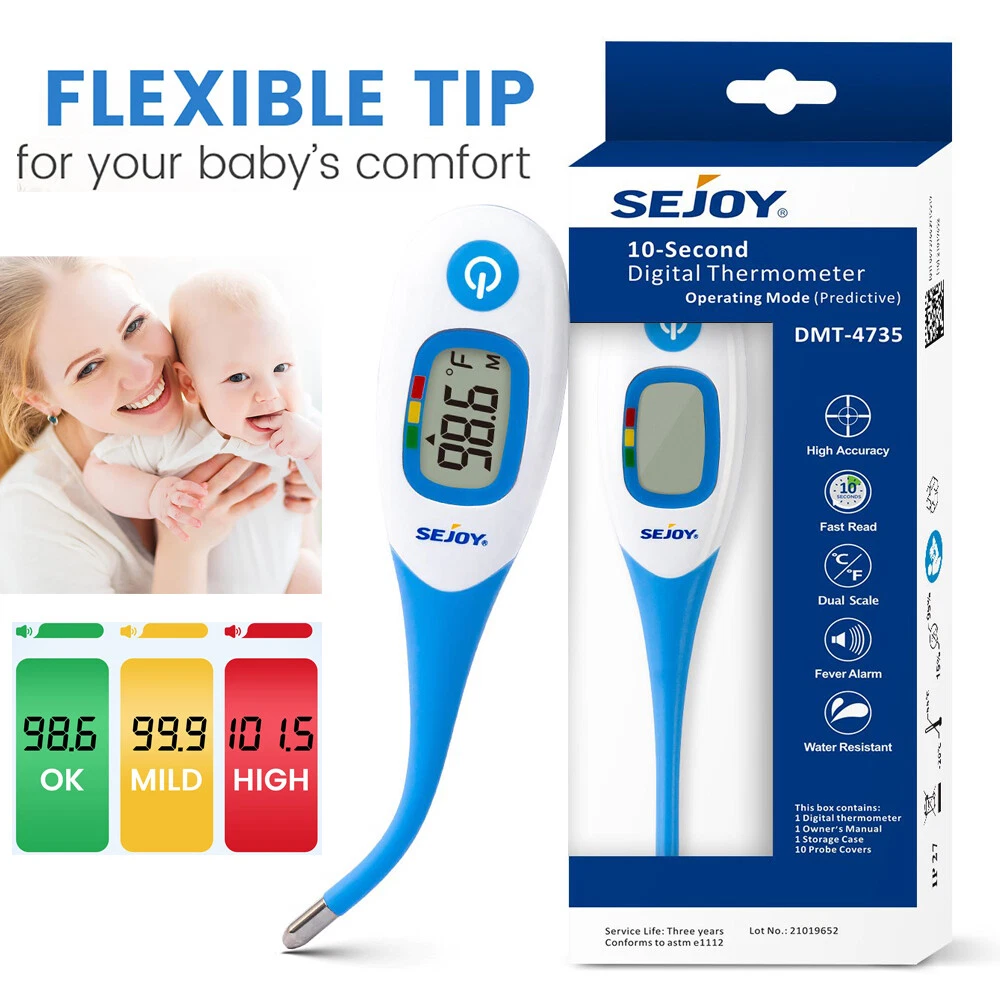 Digital Thermometer LCD Temperature For Adult Kids Fever Oral