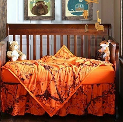 orange crib bedding