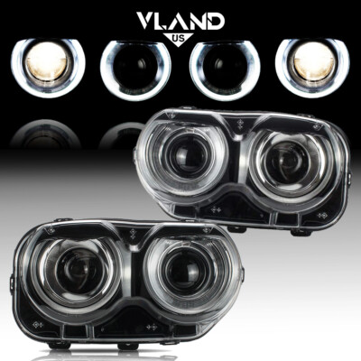 VLAND LED Scheinwerfer für 2015-2024 Dodge Challenger Frontscheinwerfer (E9)