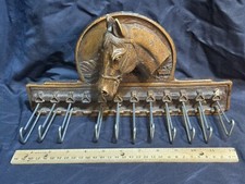 Vintage Carved Wood Syroco Wood Bandana Tie Holder Rack Horse Made in USA L1