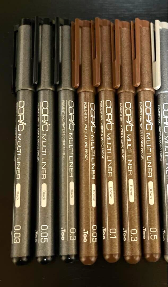 copic-multiliner-markers-25-pieces-multiliner-inking-pen-set-near-mint