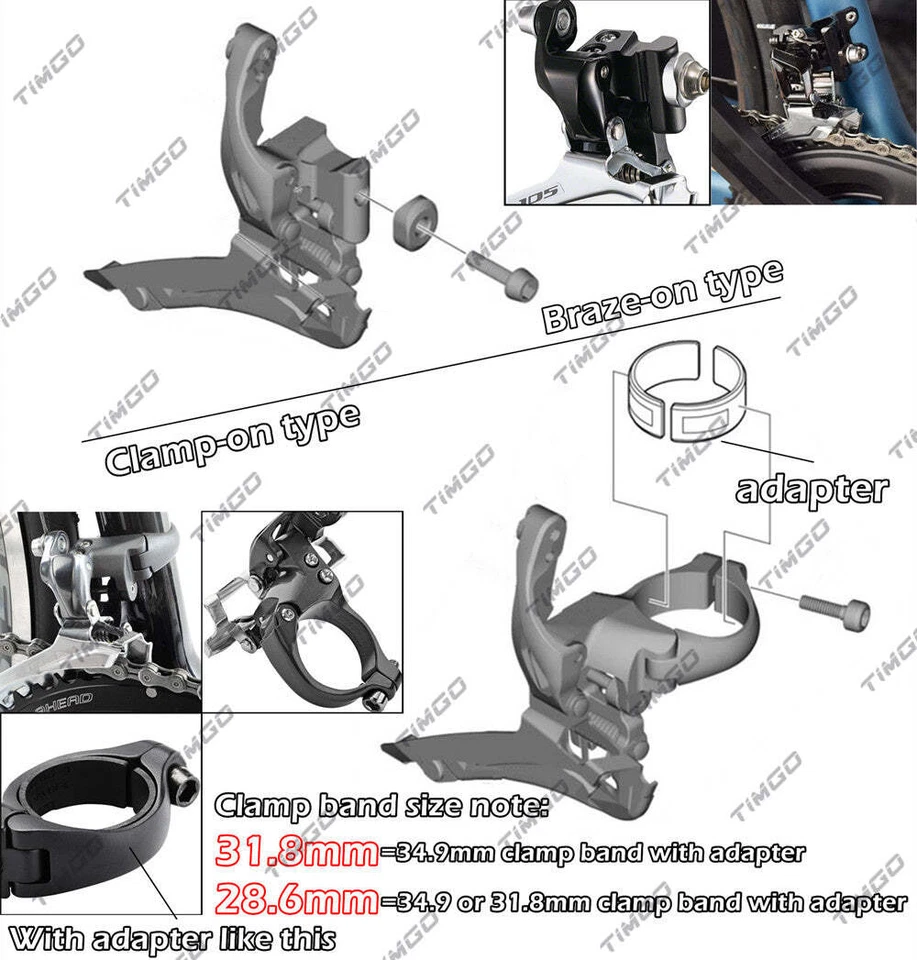 Sram X7 MTB Bike Front Derailleur 3x10 Speed Top/Down Swing 34.9/31.8mm - Image 2 of 4