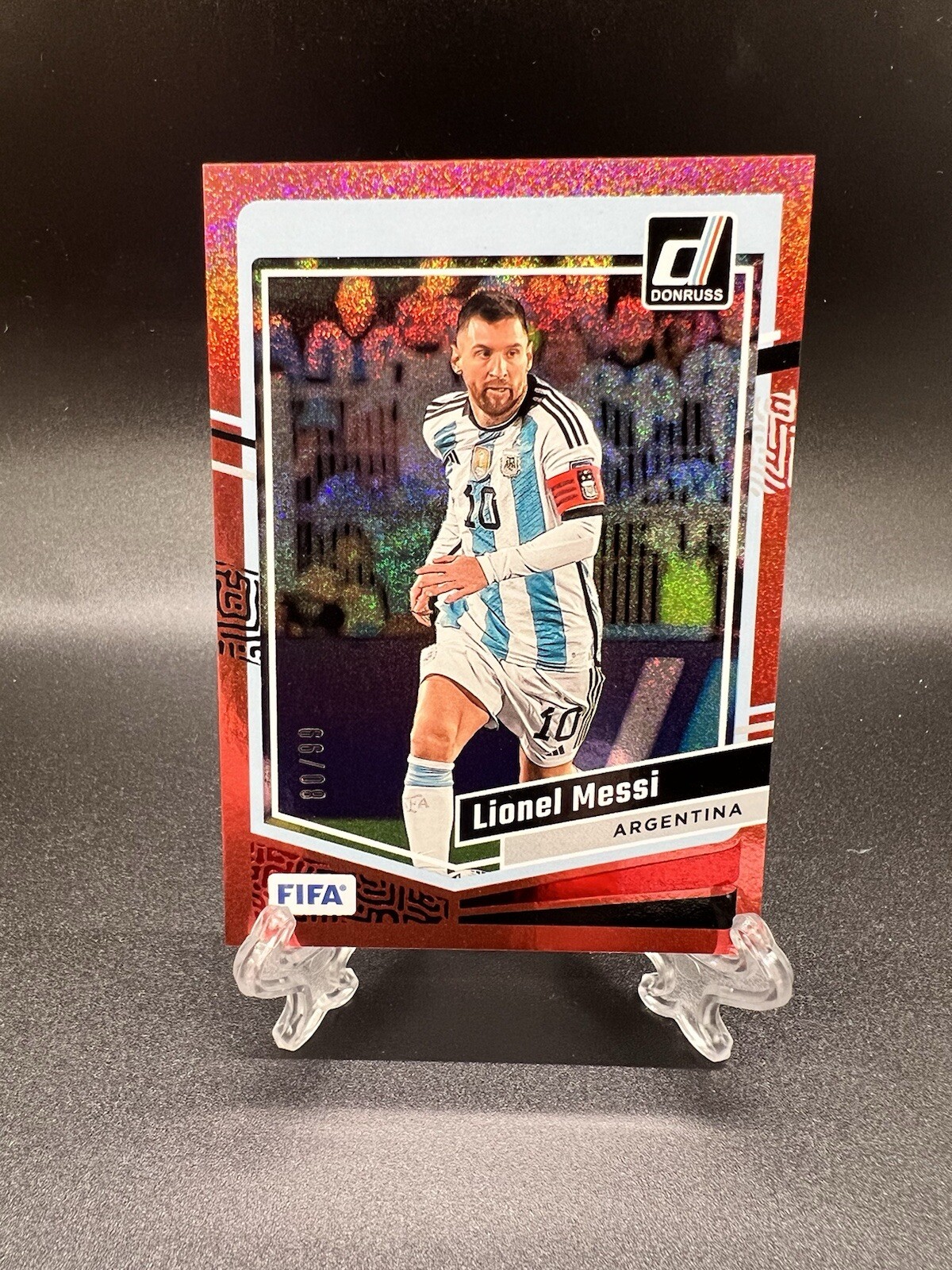 2023-24 Panini Donruss Red Parallel #/99 Lionel Messi Argentina #1