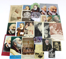 PADRE PIO 26x Libretto Santini Immaginette Religiose RELIQUIA Frammento Vintage