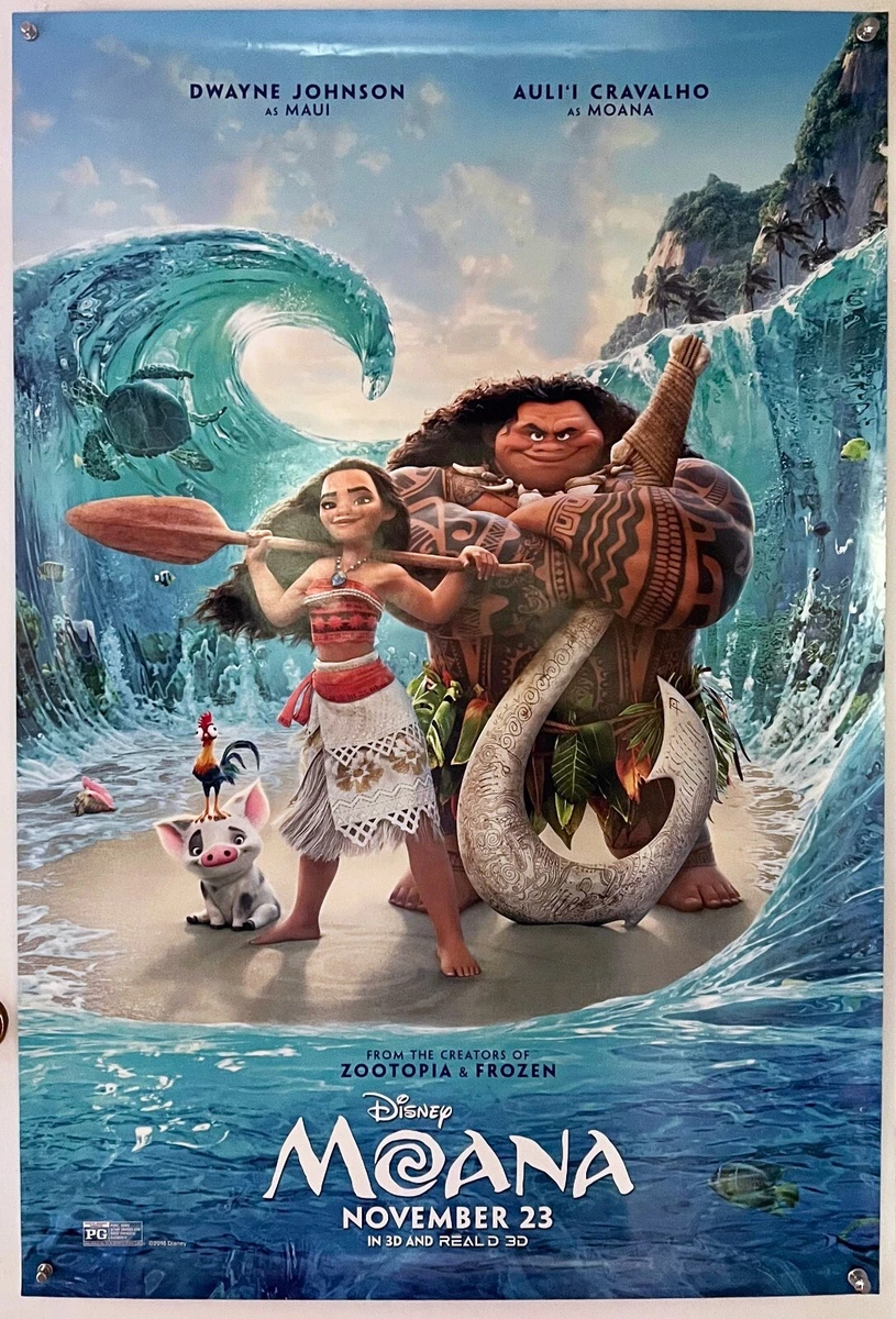 MOANA 2016 Original Double Sided Movie Poster Disney