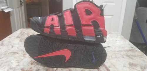 Nike Air More Uptempo GS Split Black Red DM0017-001 Size 6.5Y