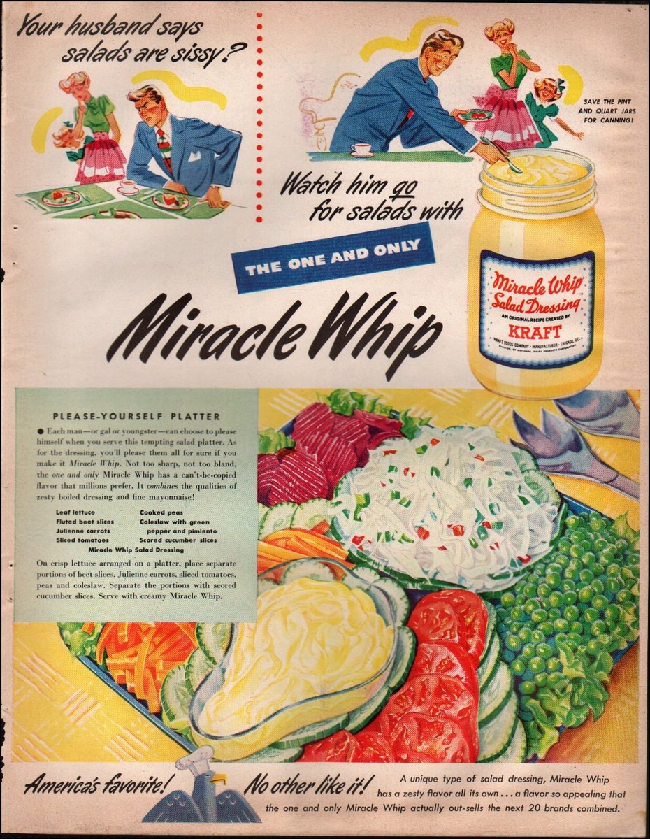 miracle whip salad dressing When To Use Miracle Whip In A Vintage Recipe