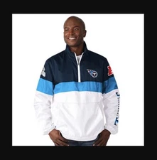 Official NFL Tennessee Titans G-III Mens No Huddle Packable Windbreaker Jacket