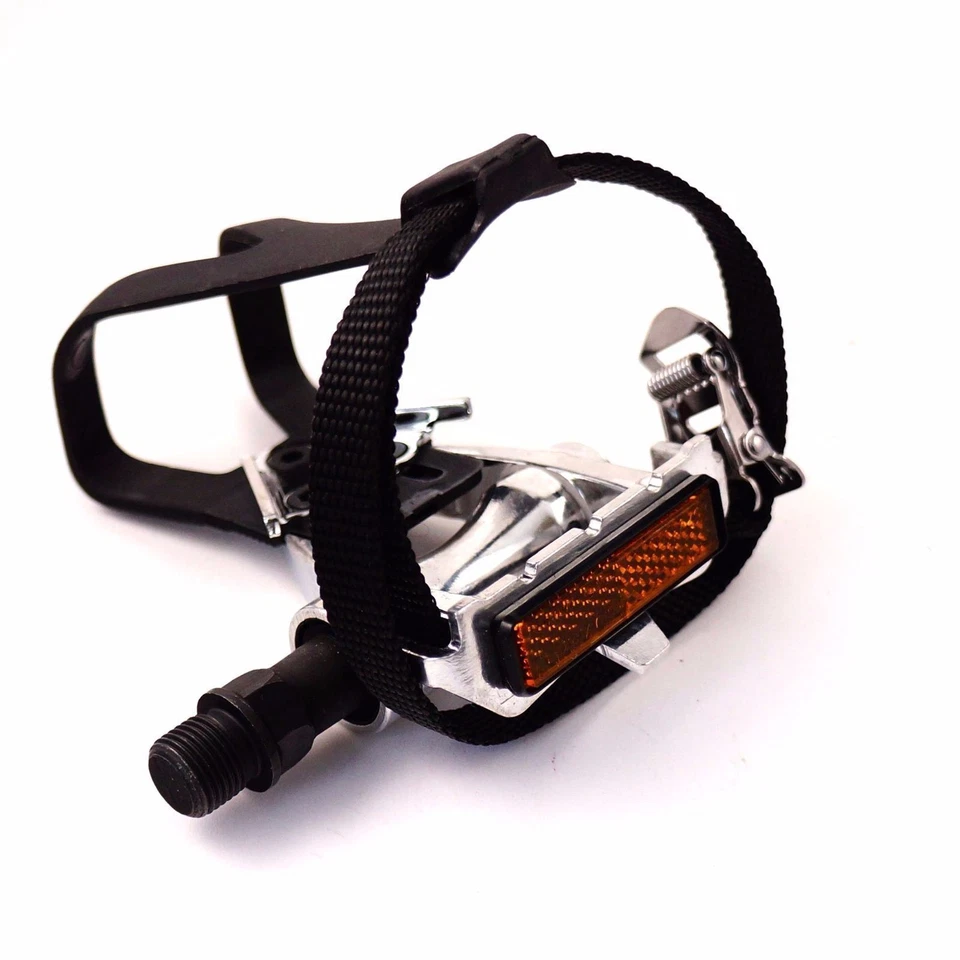 Pedales de clip para puntera de aluminio para bicicleta de carretera Wellgo LU-209 9/16" - plateados Foto 3 de 4