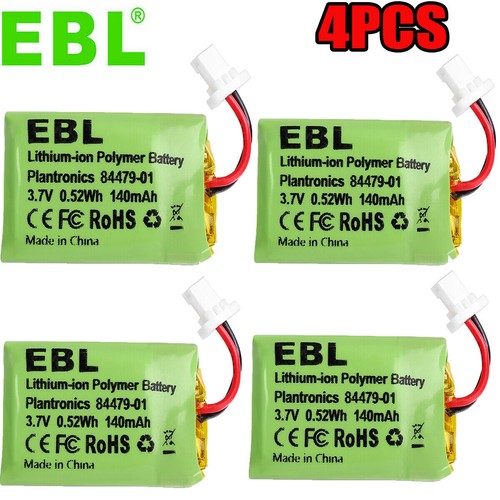 4x 84479-01 Battery for Plantronics 