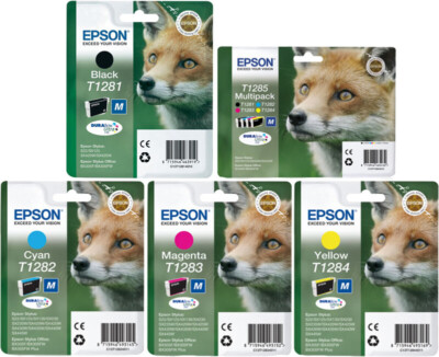 Epson Tintenpatronen Fuchs T1281 T1282 T1283 T1284 T1285 Stylus SX 130 Original