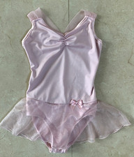 Danskin Now Sleeveless PINK Leotard Chiffon Skirt  Shoulders S 6X Dance, Ballet