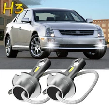 2pcs H3 LED Fog Light Bulb Conversion Kit Super Bright White DRL Lamp 6500K