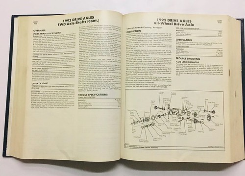 Vtg 1992 Mitchell Domestic Light Trucks Vans Service Repair Manual Ford GM Jeep - Picture 9 of 10