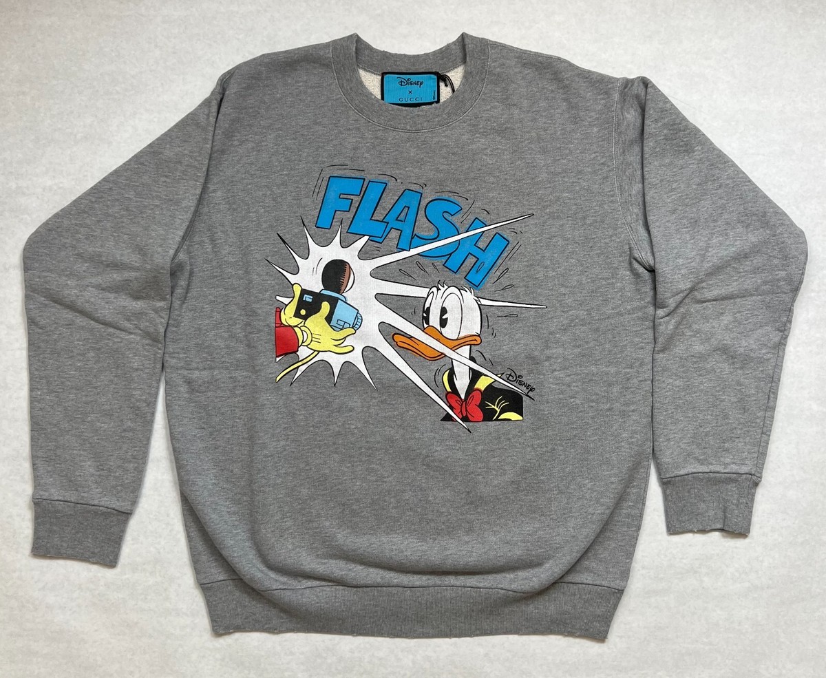 GUCCI ドナルドダック パーカー グレー Gucci Men's Disney Grey Cotton Donald Duck Graphic