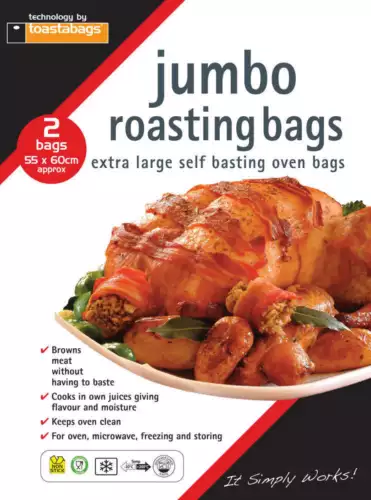 Toastabags Oven Roasting Bags Jumbo, 55x60cm 2 Bags