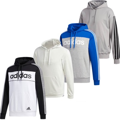 Adidas Mens Sweatshirts Hoodies Essentials Hoody Pockets Pullover Hoodie  Size | eBay