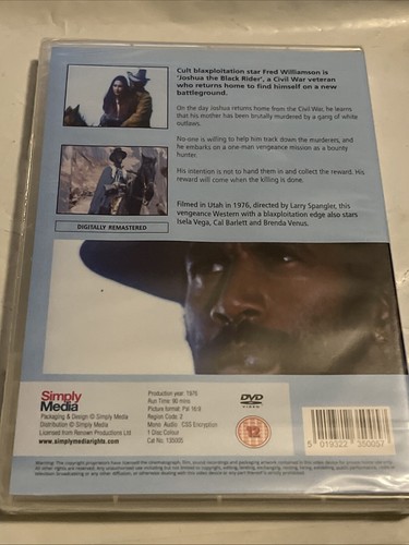 Joshua - DVD (2013) Fred Williamson, New & Sealed Rare - Picture 2 of 3