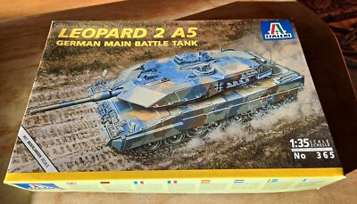 Italeri 365 Leopard 2 A5 German Main Battle Tank 1/35 Model Kit NEW IN Open Box
