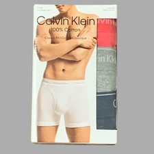 Calvin Klein Men's 3-pack Cotton Classics Boxer Brief Size XL Lipstick/Grey/Edge