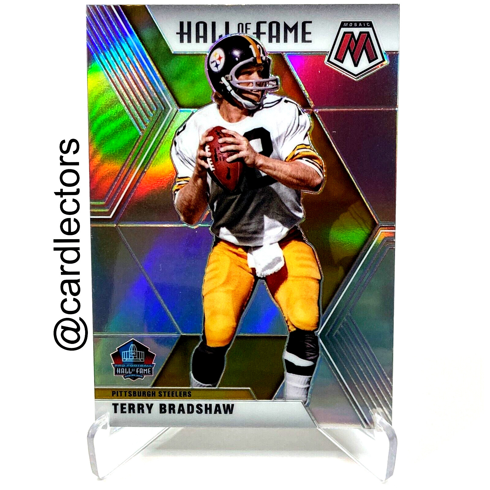 2020 Panini Mosaic TERRY BRADSHAW Hall of Fame #286 Silver PRIZM SP STEELERS