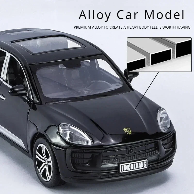 1:32 Porsche Macan T SUV Car Model Alloy Diecast Simulation Toy w/ Sound Light - Image 3 of 4