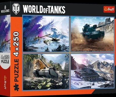 5900511133479 Puzzle 4x250el Wielka bitwa czołgów TREFL 13347 TR TREFL