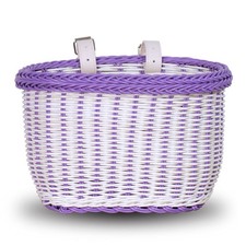 Bicycle Front Handlebar Basket for 12-18 Inch Girls Bike, Water Resistant Sto...